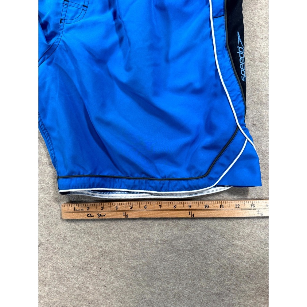 Speedo Swim Shorts Mens XL Blue Mesh Lined Relaxed Fit Training Trunks 7320182 - Picture 11 of 12